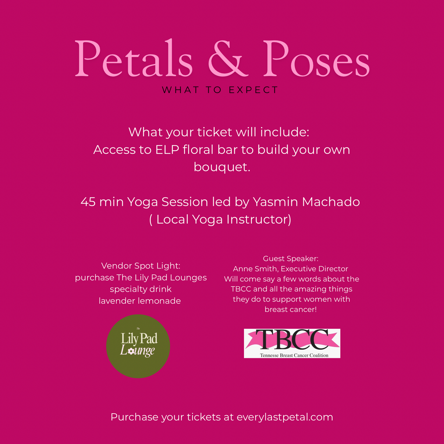 Petal & Poses Ticket